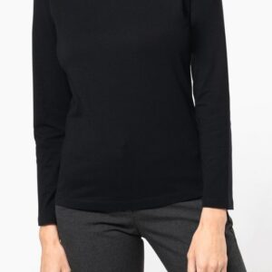T-shirt Supima® col rond manches longues femme