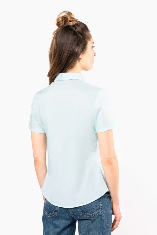 Chemise popeline polycoton manches courtes entretien facile femme – Image 3