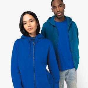 Sweat-shirt écoresponsable zippé à capuche unisexe