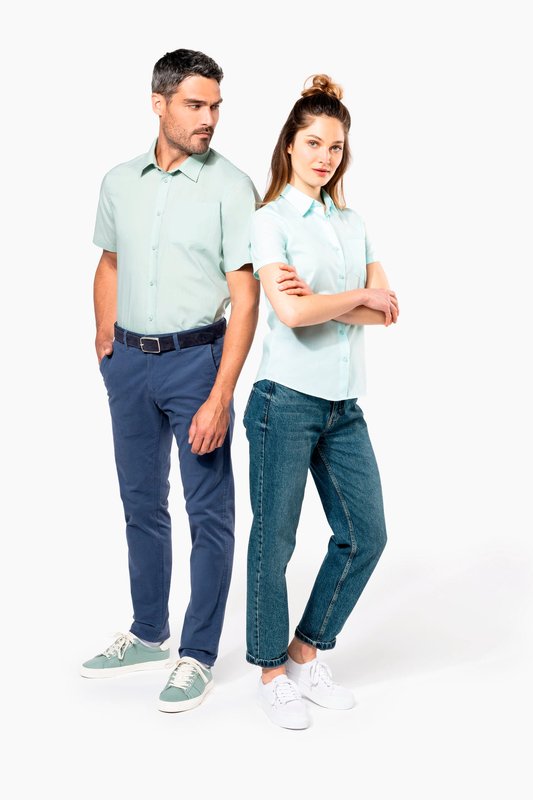 Chemise popeline polycoton manches courtes entretien facile femme – Image 8