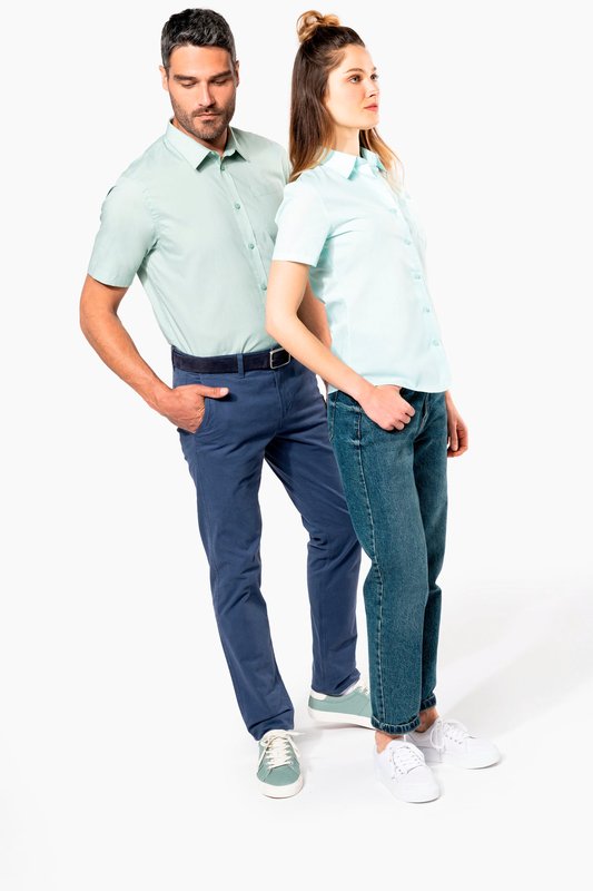 Chemise popeline polycoton manches courtes entretien facile femme – Image 14