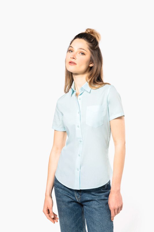 Chemise popeline polycoton manches courtes entretien facile femme – Image 4