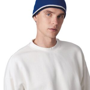 Bonnet bande bicolore contrastée