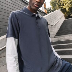 Polo écoresponsable délavé en jersey homme