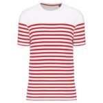 Blanc / Rayure rouge