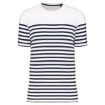 Blanc / Rayures marine