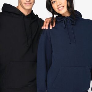 Sweat-shirt écoresponsable à capuche à épaules tombantes French Terry unisexe