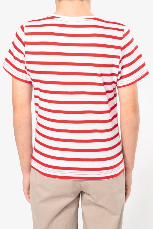 T-shirt rayé marin avec poche manches courtes enfant – Image 19