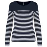 Marine / Rayures blanches