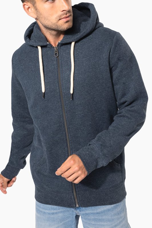 Sweat-shirt vintage zippé à capuche homme – Image 11