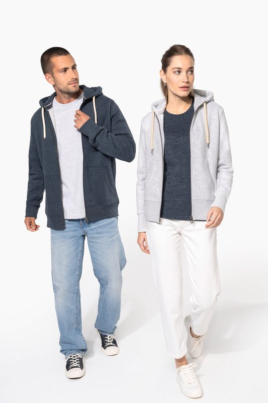 Sweat-shirt vintage zippé à capuche femme – Image 6