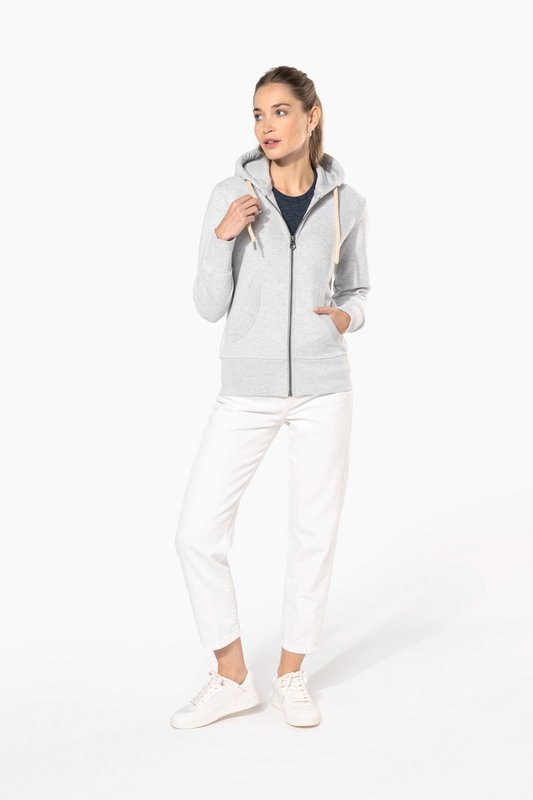 Sweat-shirt vintage zippé à capuche femme – Image 5