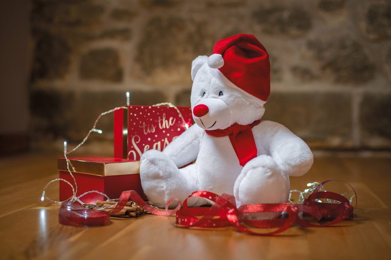 Peluche zippée ours de Noël – Image 2