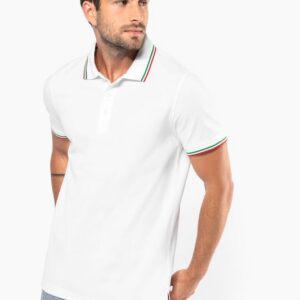 Polo maille piquée manches courtes homme