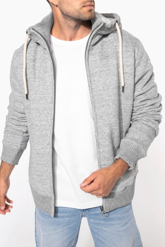 Veste vintage molleton doublée sherpa homme – Image 9