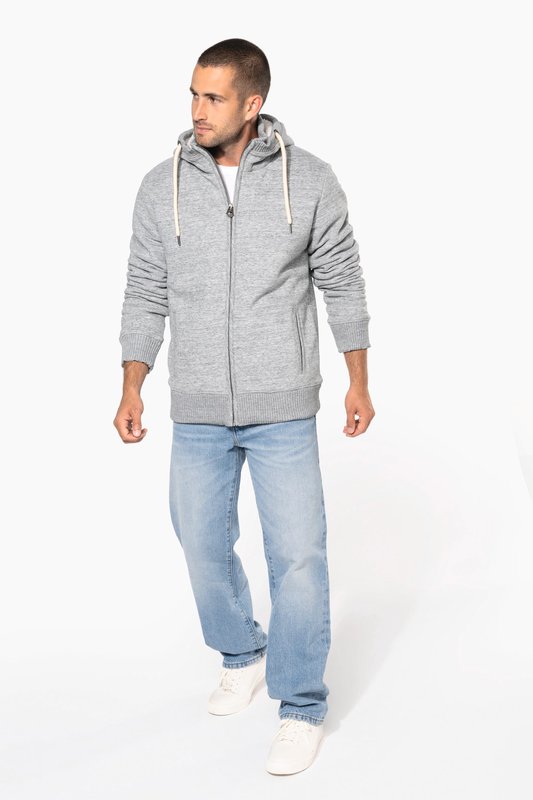 Veste vintage molleton doublée sherpa homme – Image 4