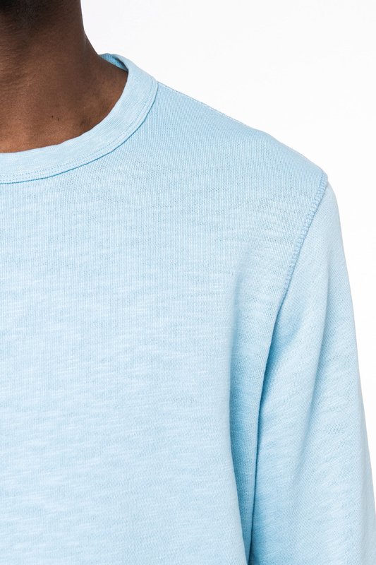 Sweat-shirt écoresponsable à col rond délavé French Terry unisexe – Image 7