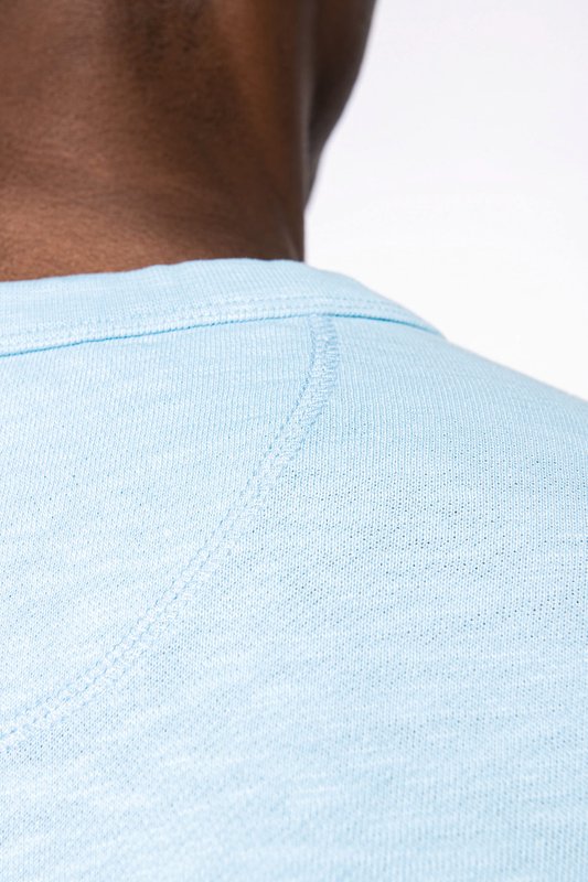 Sweat-shirt écoresponsable à col rond délavé French Terry unisexe – Image 6