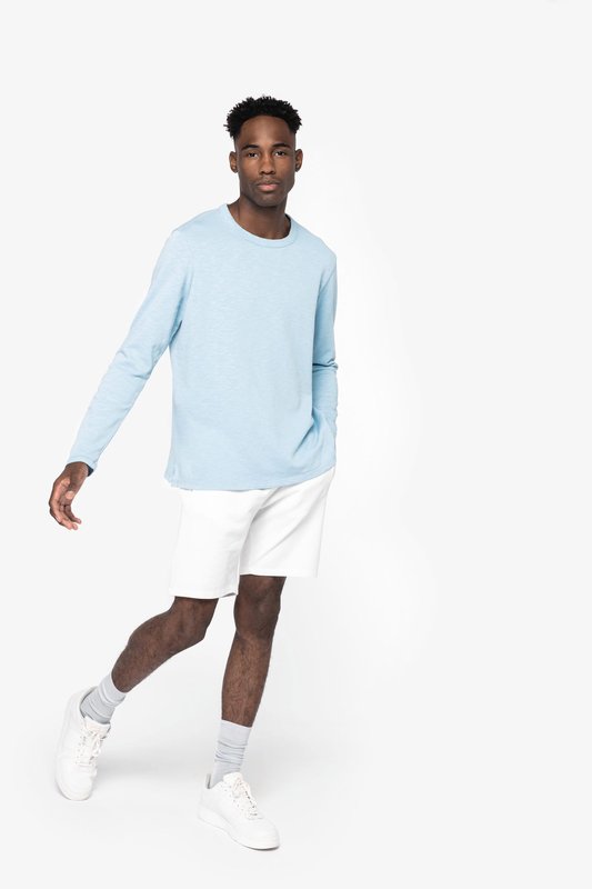 Sweat-shirt écoresponsable à col rond délavé French Terry unisexe – Image 3