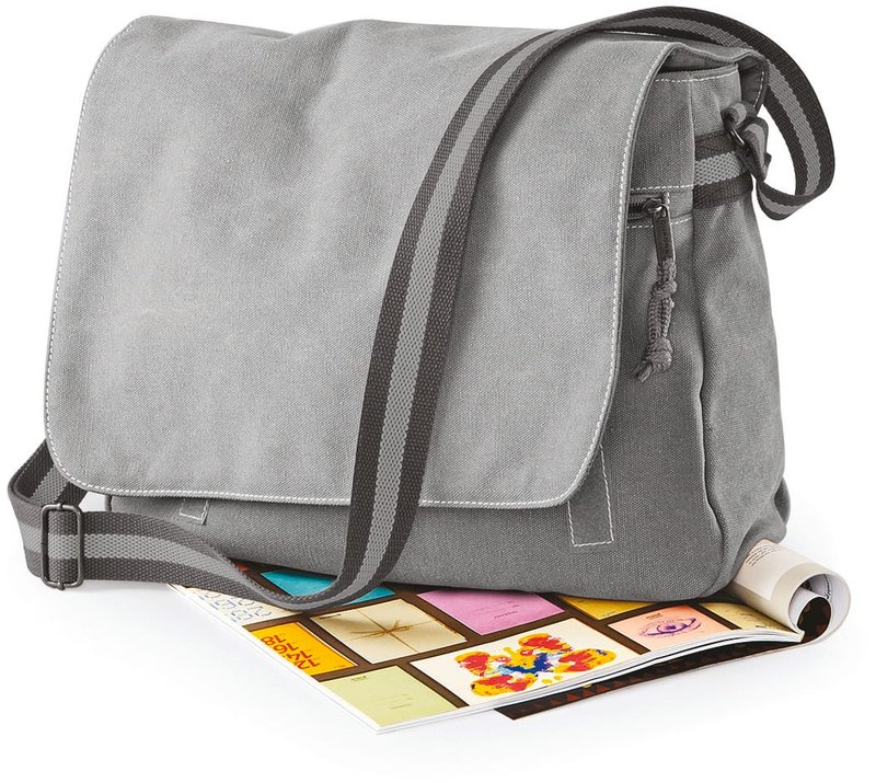 Sac courrier vintage en toile – Image 9