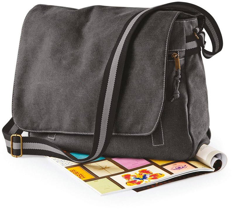 Sac courrier vintage en toile – Image 7