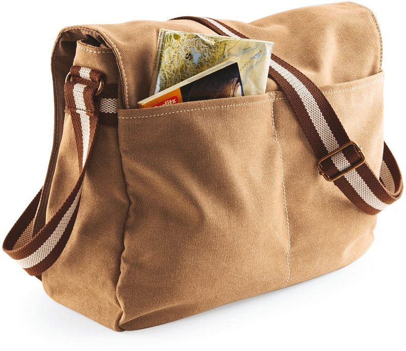 Sac courrier vintage en toile