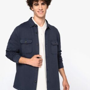 Surchemise écoresponsable délavée en molleton gratté homme