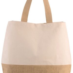 Sac shopping en toiles de coton et jute