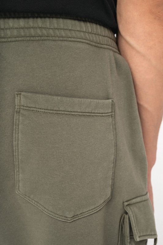 Short cargo écoresponsable délavé French Terry homme – Image 7