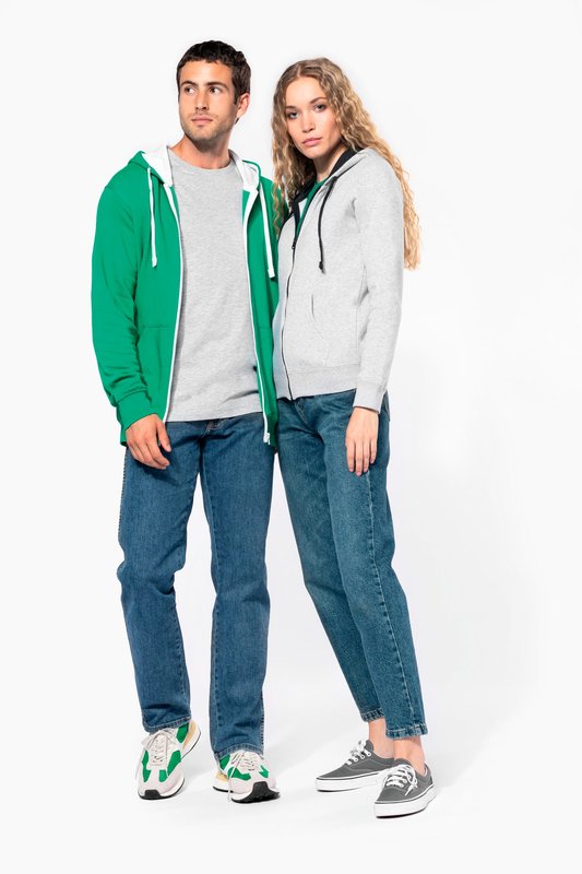 Sweat-shirt zippé capuche contrastée – Image 13