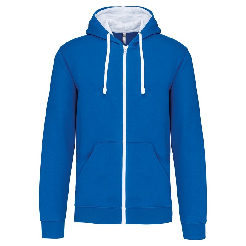 Sweat-shirt zippé capuche contrastée – Image 19