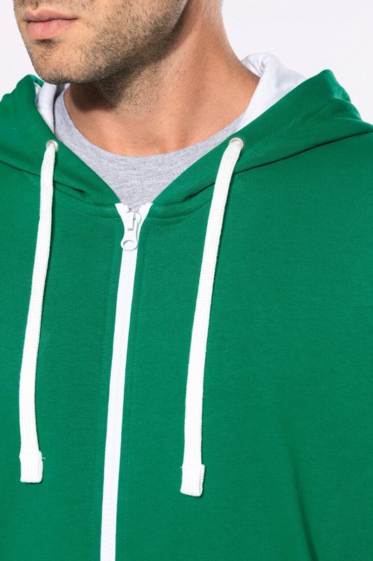 Sweat-shirt zippé capuche contrastée – Image 7