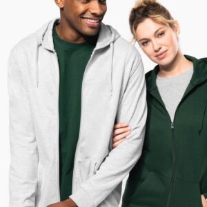 Sweat-shirt zippé capuche unisexe