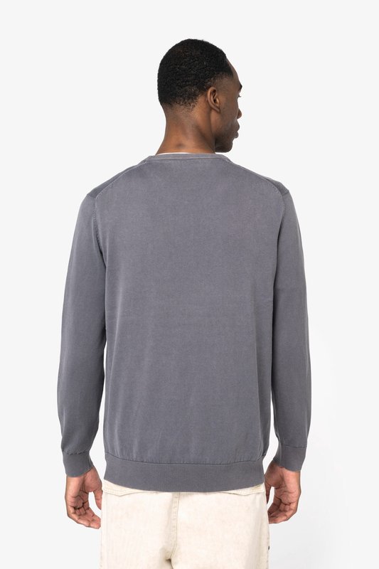 Pull écoresponsable délavé à col rond homme – Image 5
