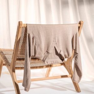 Polo manches longues en lin homme