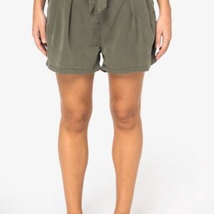 Short écoresponsable délavé en lyocell femme