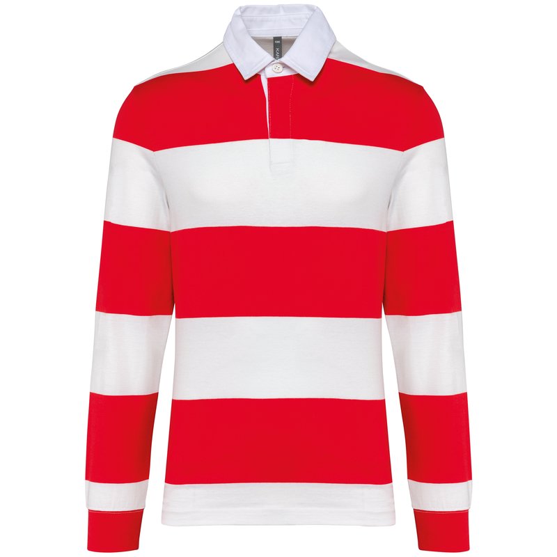 Polo rugby rayé manches longues unisexe – Image 9