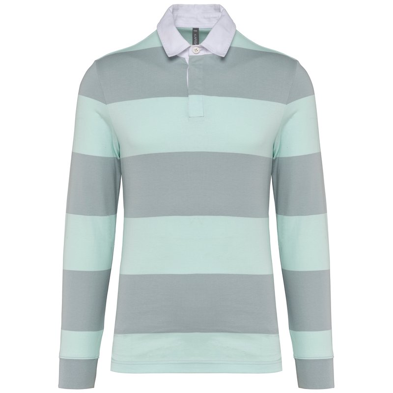 Polo rugby rayé manches longues unisexe – Image 5