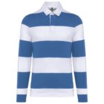 Bleu royal clair / Rayures blanches