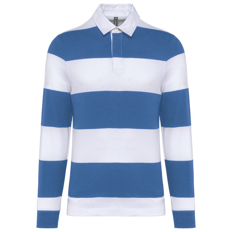 Polo rugby rayé manches longues unisexe – Image 6