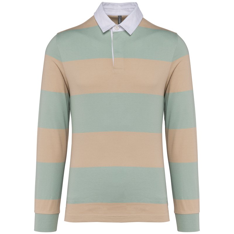 Polo rugby rayé manches longues unisexe – Image 10