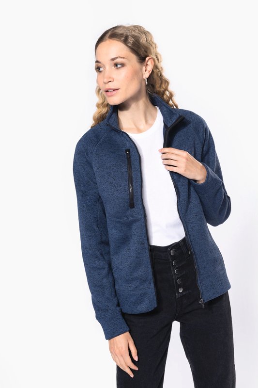 Veste zippée chinée femme – Image 4