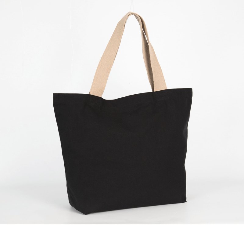 Grand sac shopping recyclé à fond plat – Image 3