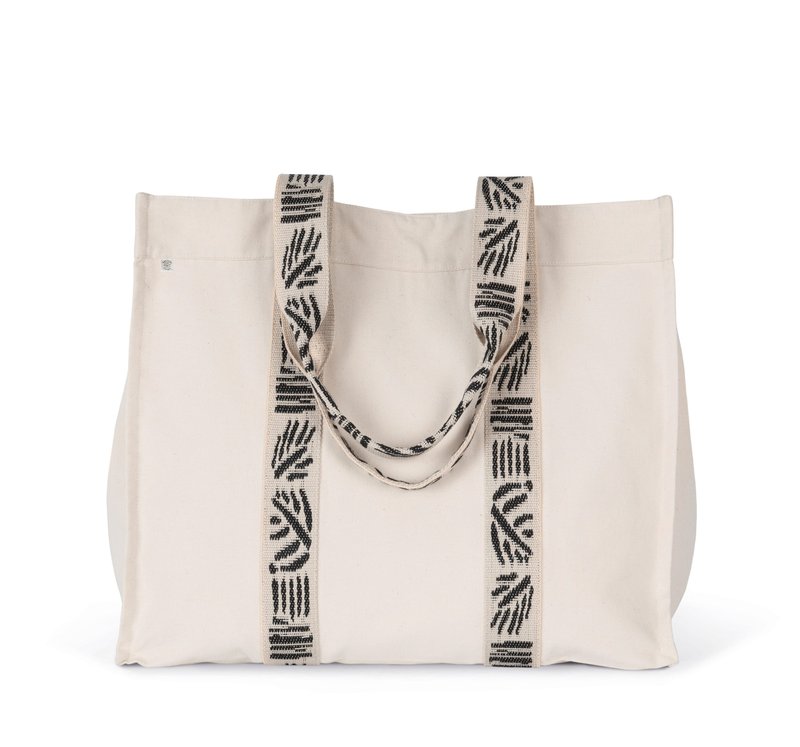 Grand sac shopping recyclé à soufflet – Image 4