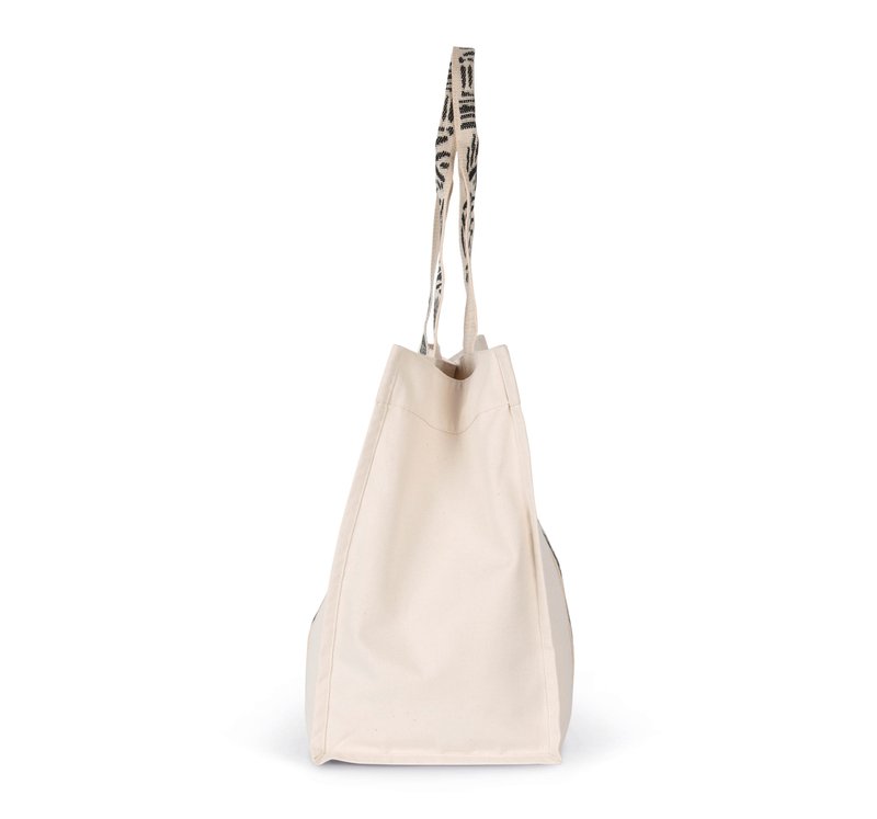 Grand sac shopping recyclé à soufflet – Image 3