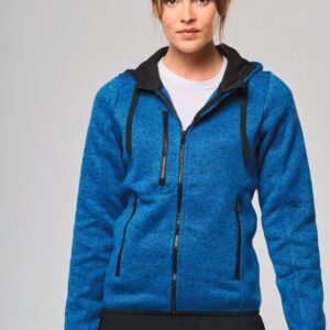 Veste à capuche chinée femme