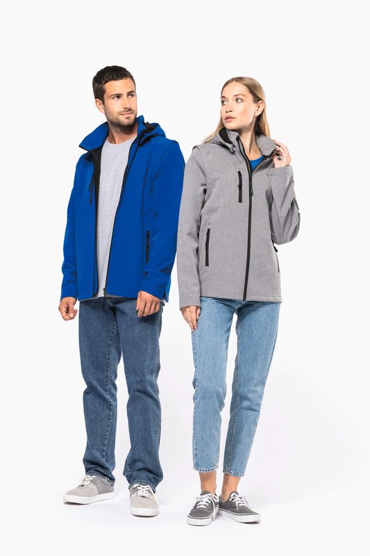 Veste Softshell 3 couches à capuche avec manches amovibles unisexe – Image 15