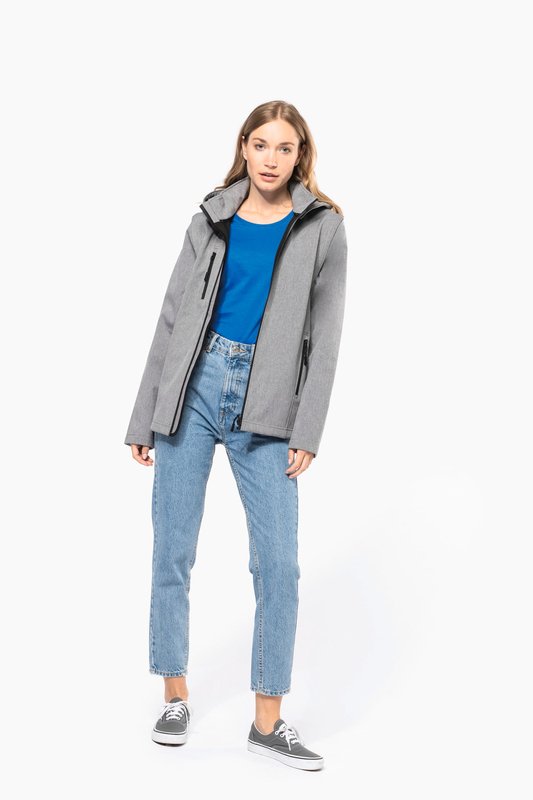 Veste Softshell 3 couches à capuche avec manches amovibles unisexe – Image 12