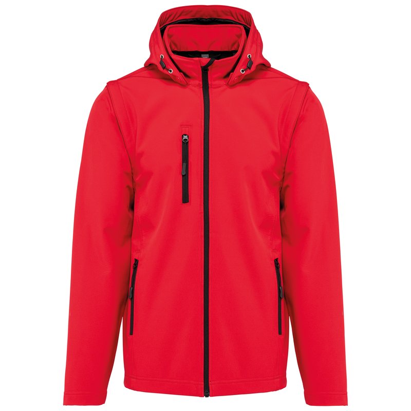 Veste Softshell 3 couches à capuche avec manches amovibles unisexe – Image 28