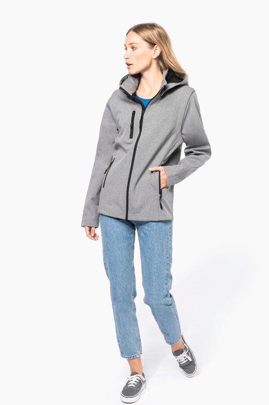 Veste Softshell 3 couches à capuche avec manches amovibles unisexe – Image 13